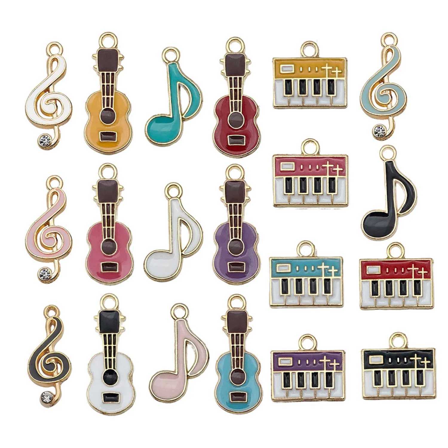 20pcs Enamel Music Charms Alloy Music Symbols Piano Design Pendants for DIY Bracelet Necklace Jewelry Making Accessories XJ250611-image-1061519057