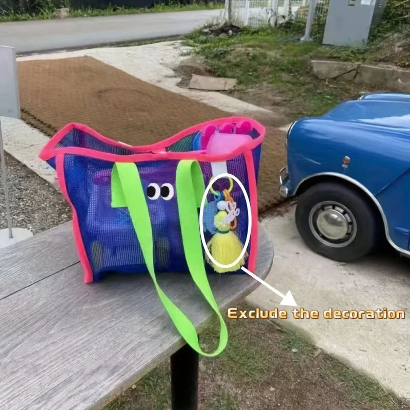 1 sac de plage portable sac de bain de grande capacité voyage et sac de rangement de natation panier de jouets 250606