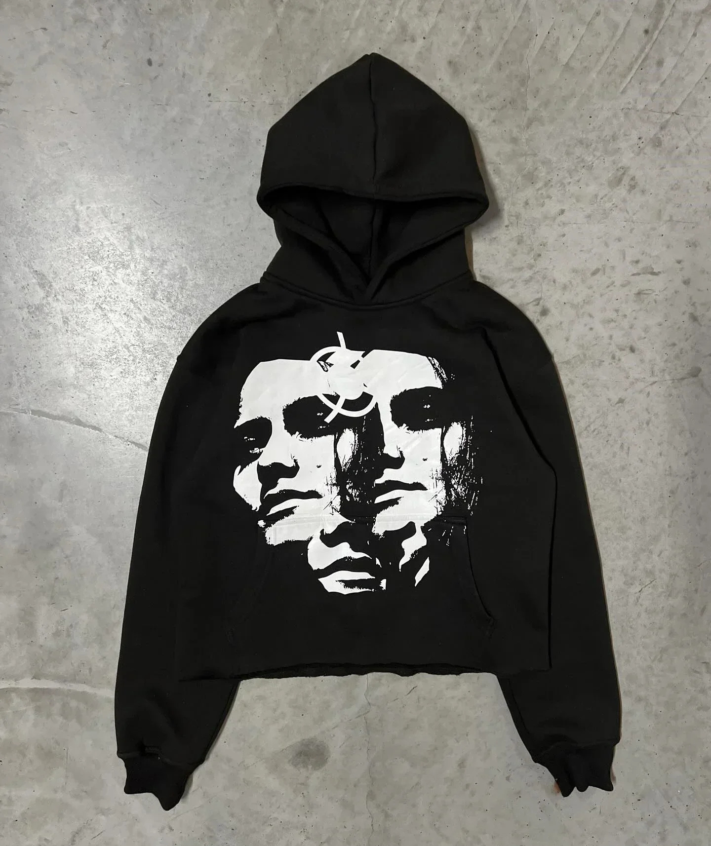 Grand sweat-shirt à capuche pour femme, streetwear rétro à manches longues avec imprimé portrait, pull gothique Harajuku Y2K des années 2000 2506