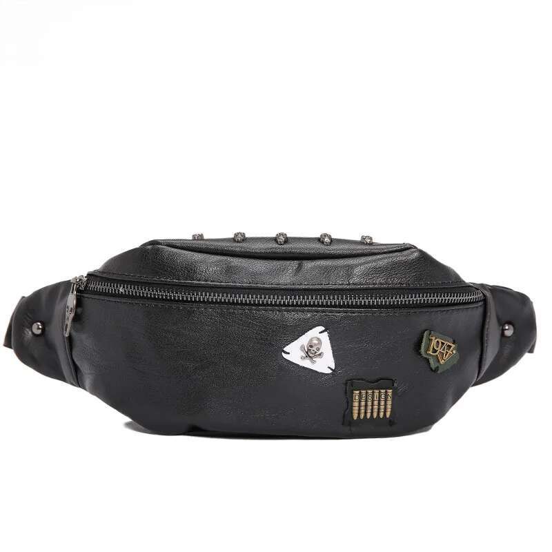 Annmouler Waist Pack Travel Phone Belt Pouch For Women Men Pu Leather Fashion Shoulder Chest Bag Unisex Hip Bags