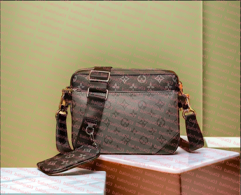 Sacs de créateurs en cuir authentiques de qualité 3pcs Sacs de messager noir détachable Men Men Crossbody 3 en 1 Sac à main pour femmes sacs à ma