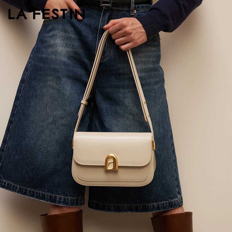 LA FESTIN Original New 2024 Ladies Leather Crossbody Shoulder Bag Womens Handbag A line Door Series Products Z250612