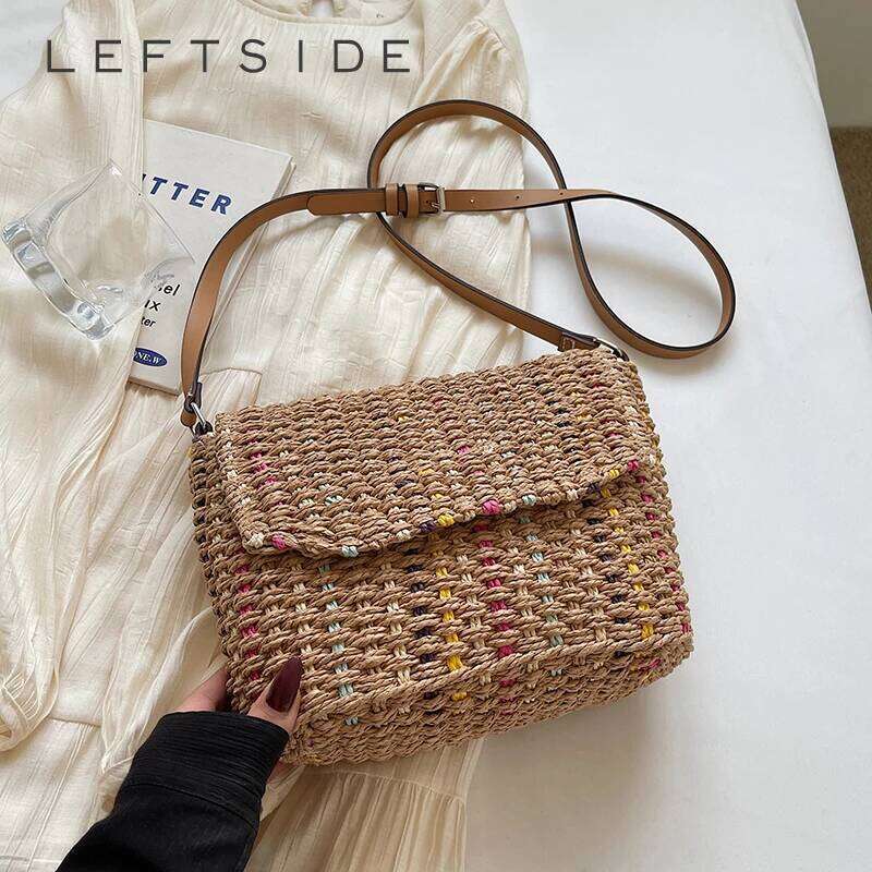 Tissage petit rabat en paille épaule pour femmes 2025 été nouvelle tendance sac à bandoulière femmes simples sacs de plage sacs à main