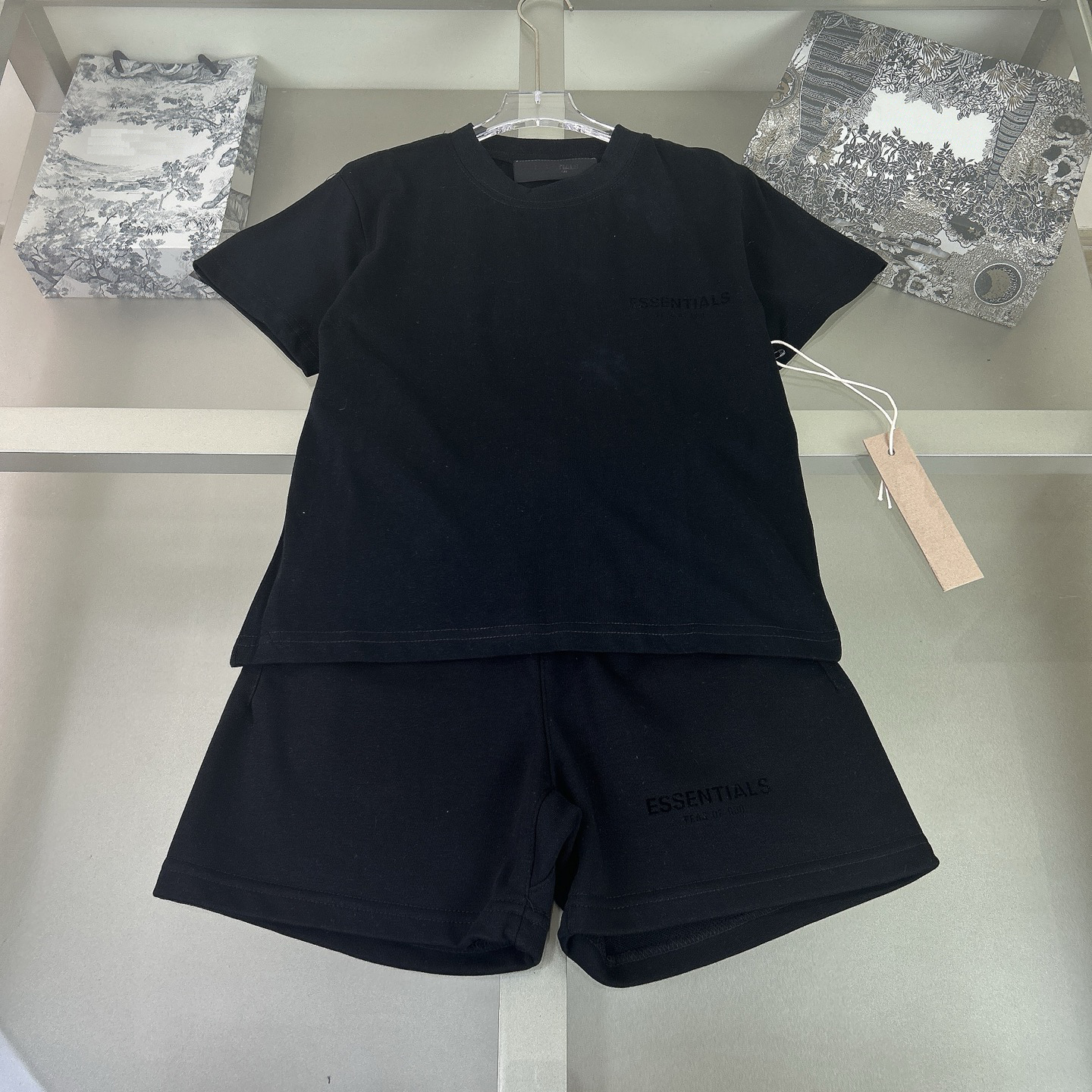 Kids Clothes Suits Girl Infantis Boy Clothing Sets Summer Newborn Baby Chlidren Sport Black T-shirts Suits 90-160cm-image-970752876