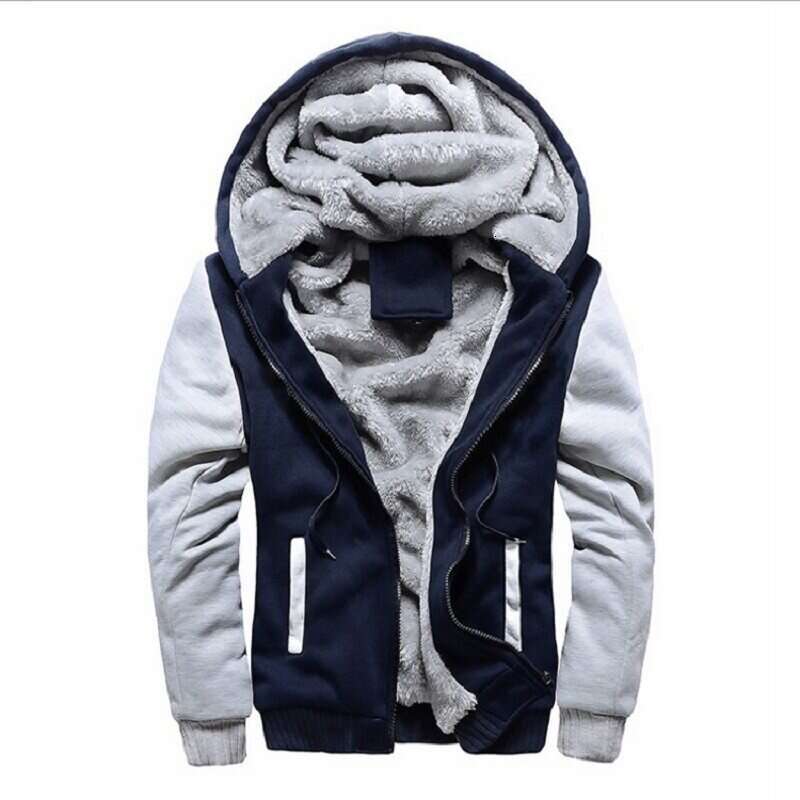 Trendy Casual Cardigan Hoodie Men's Hooded Autumn Jacket Fleece Thickened Spring Sweatshirt Sports Fashion Winter Wear