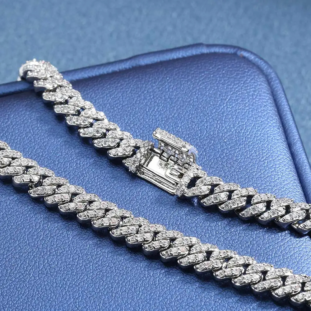 Chaînes glacées à la mode, 6mm, 1 rangée, Rap Hip Hop, pavé complet, chaîne cubaine, collier pour hommes et femmes, bijoux, cadeau de fête, 25061
