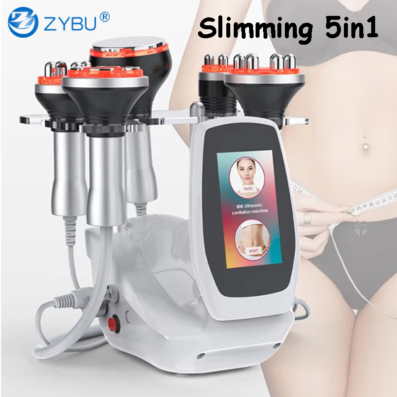 80K 5 In 1 Cavitation Ultrasonic Vacuum Body Massagers RF Slimming Machine Multi-Polar Radio Frequency Anti-Wrinkle Skin Rejuvenation Face Lift Body