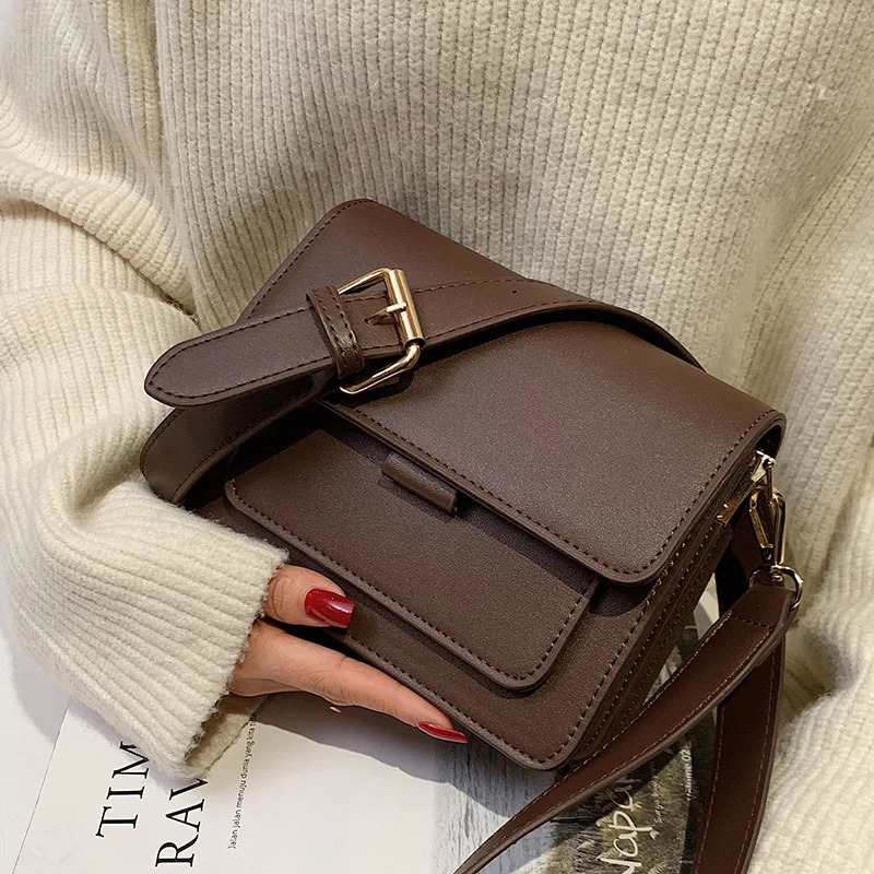 Womens y ner Small Handbag Fashion High Quality PU Leather Female Daily Solid Color Vintage Crossbody Messenger Bags 250605