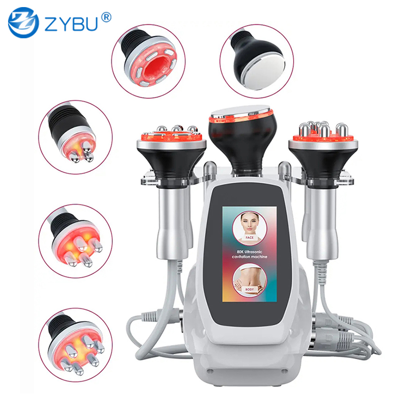 5 in 1 Skin Firming Ultrasonic Vacuum Cavitation Machine RF Lifting 80k Slimming Equipment Body Shaping Skin Tightening Face Rejuvenation Radio Freq