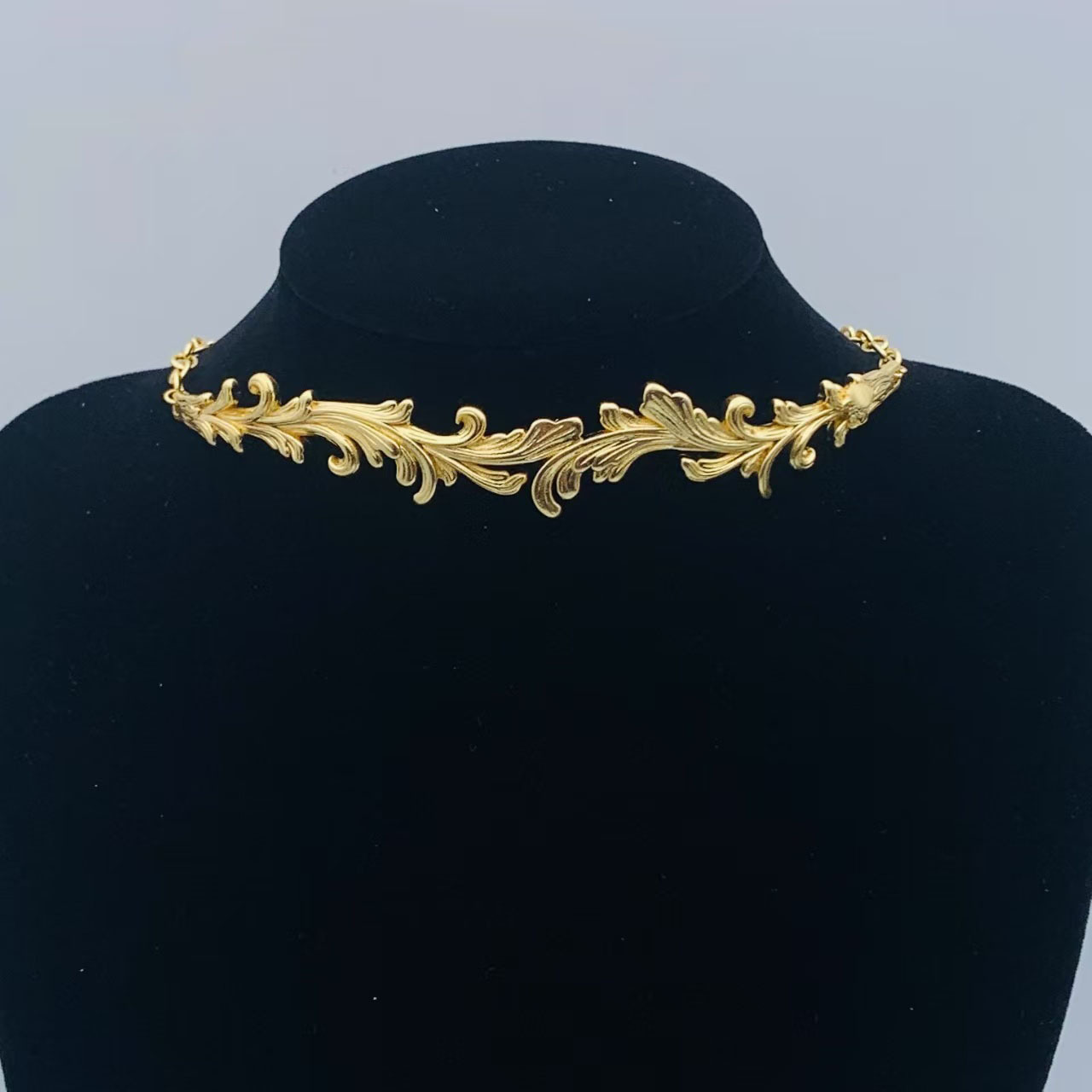Vintage gold blé oreilles vigne collier couchette bracelet anneaux réglables circulaires à motif creux poteaux d'oreille bijoux de créateurs