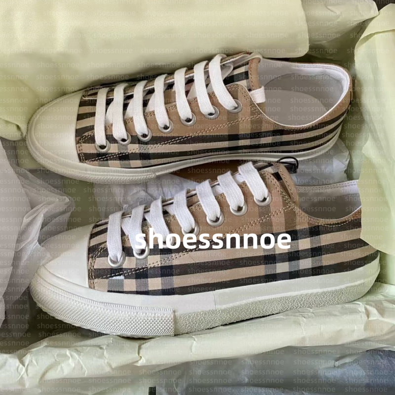Designer canvas shoes sneakers casual shoes sports shoes printed plaid Women calf leather embossed leather stripe patchwork sports shoes platform tr