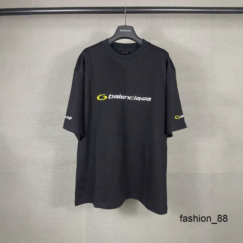 Designer Paris B Home T-shirt col rond manches courtes à message devant et dos Printemps Été 2025 style couple gros 5Y62