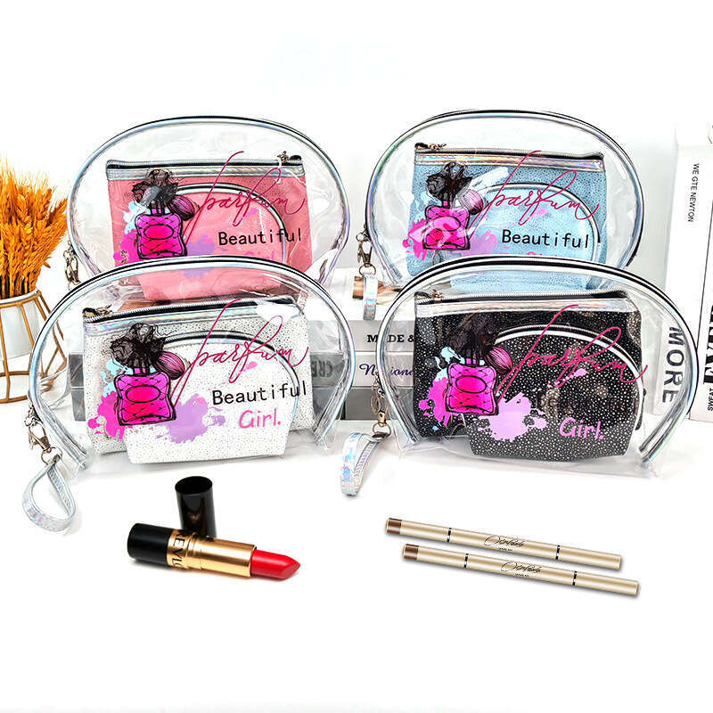 Vendre à chaud Transparent PVC Fashion de maquillage à trois pièces Fashion à haute valeur Sac de rangement de lèvres portable 250603