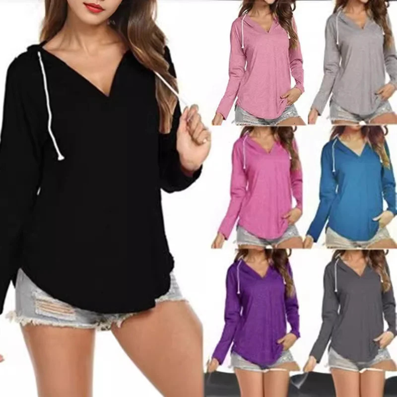 Autumn Hoodie Womens Casual Hooded Sweatshirt Creative Matching Streetwear Solid Color Monogram CYXX219 250609