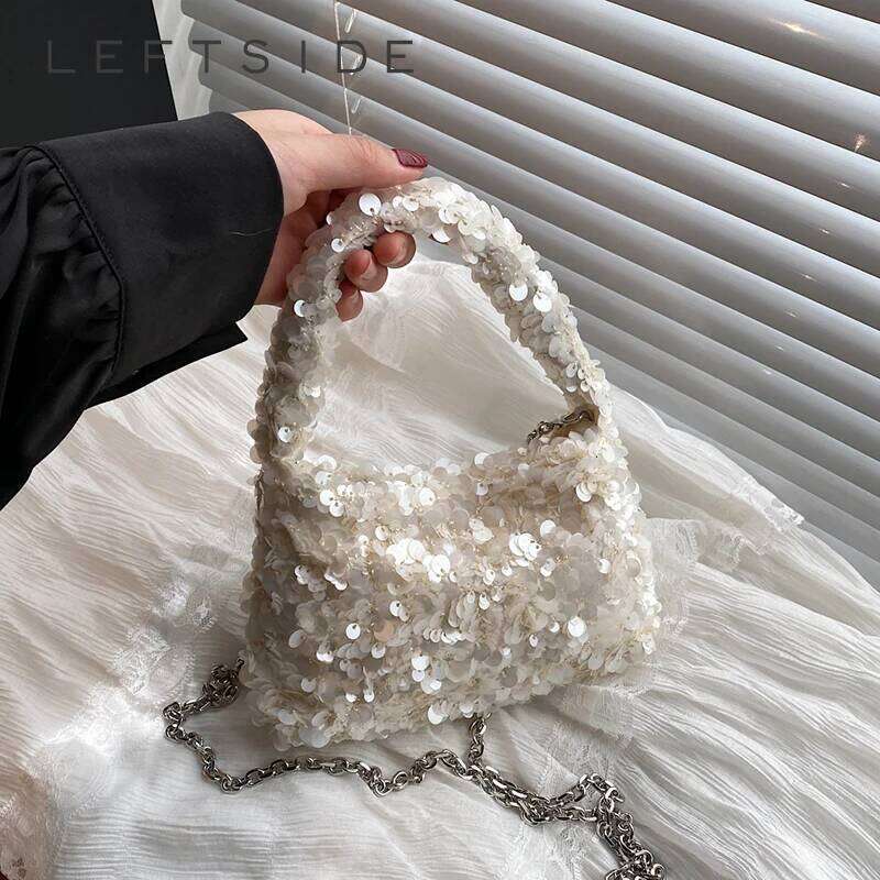 Mini Sequins Sacs à bandouliers à manche courte pour femmes 2025 Designer Fashion Soight Party Crossbody Sac à main et sac à main