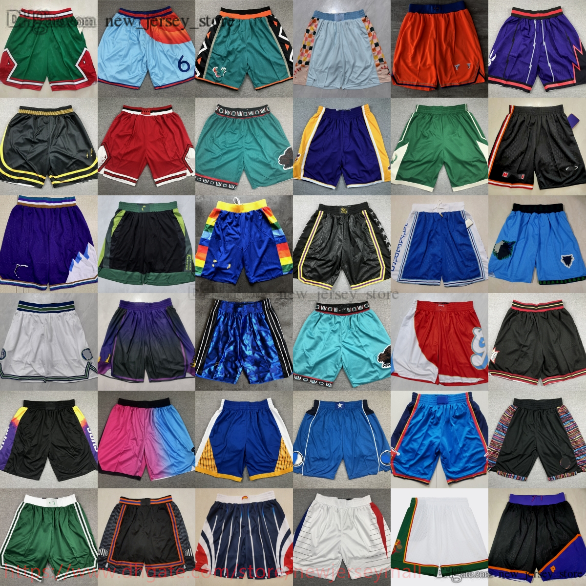 Classic Retro Mesh Basketball Shorts Stitched Summer Breathable Gym Training Beach Pants Baskeball Sweatpants Pant Pocket Short S-3XL Black White Gr
