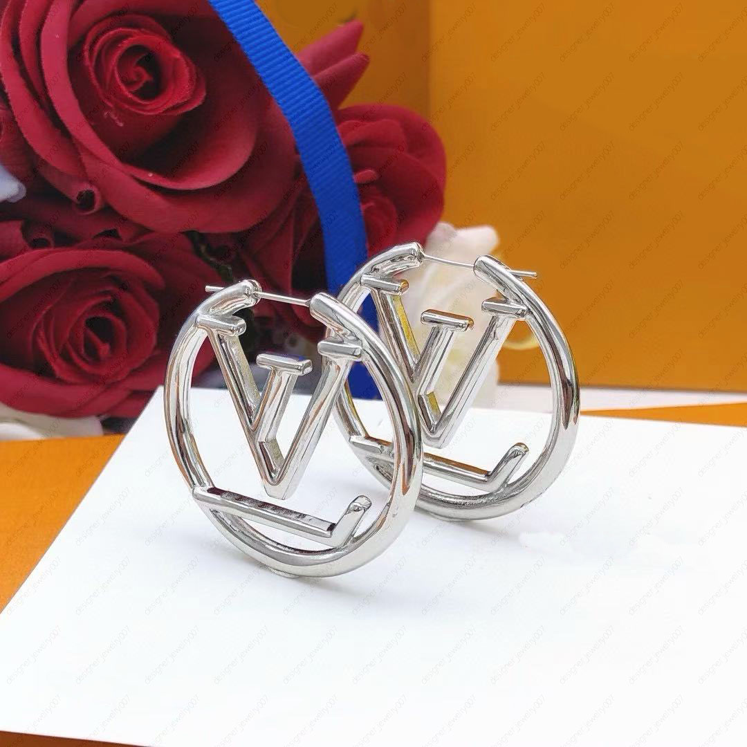 3 4 5 cm boucles d'oreilles en or concepteur pour les femmes cadeau de fête de Saint Valentin bijoux de créateur pour les femmes