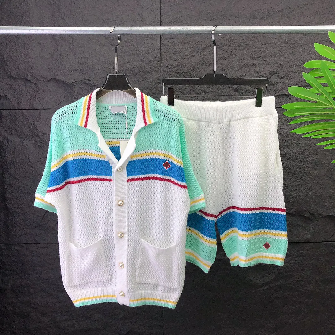 Designer tracksuits Spring and summer new men's and women's designer knitwear set Top shirt short sleeve shorts Fashion trend printed T-sh