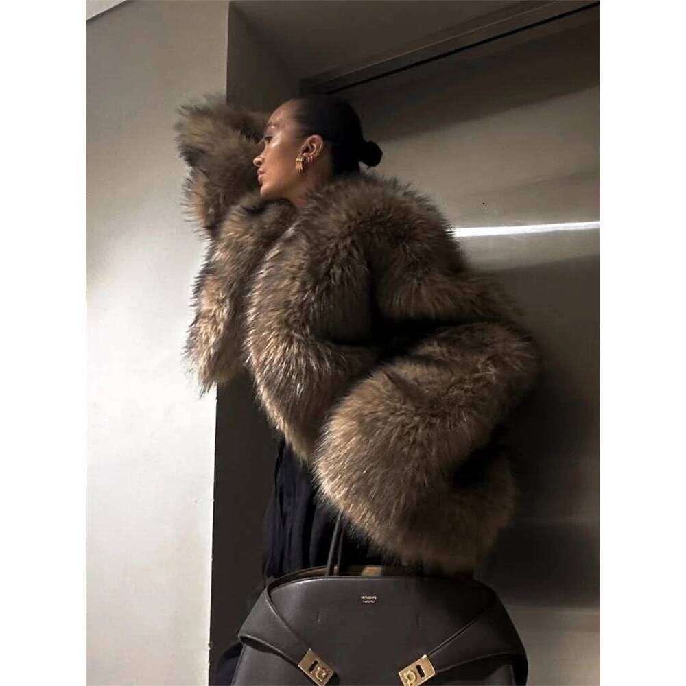 TARUXY Imitation Mink Short For Women Retro Niche Autumn Winter Two-Wear Plush Jacket Loose High Street Faux Fur Coat