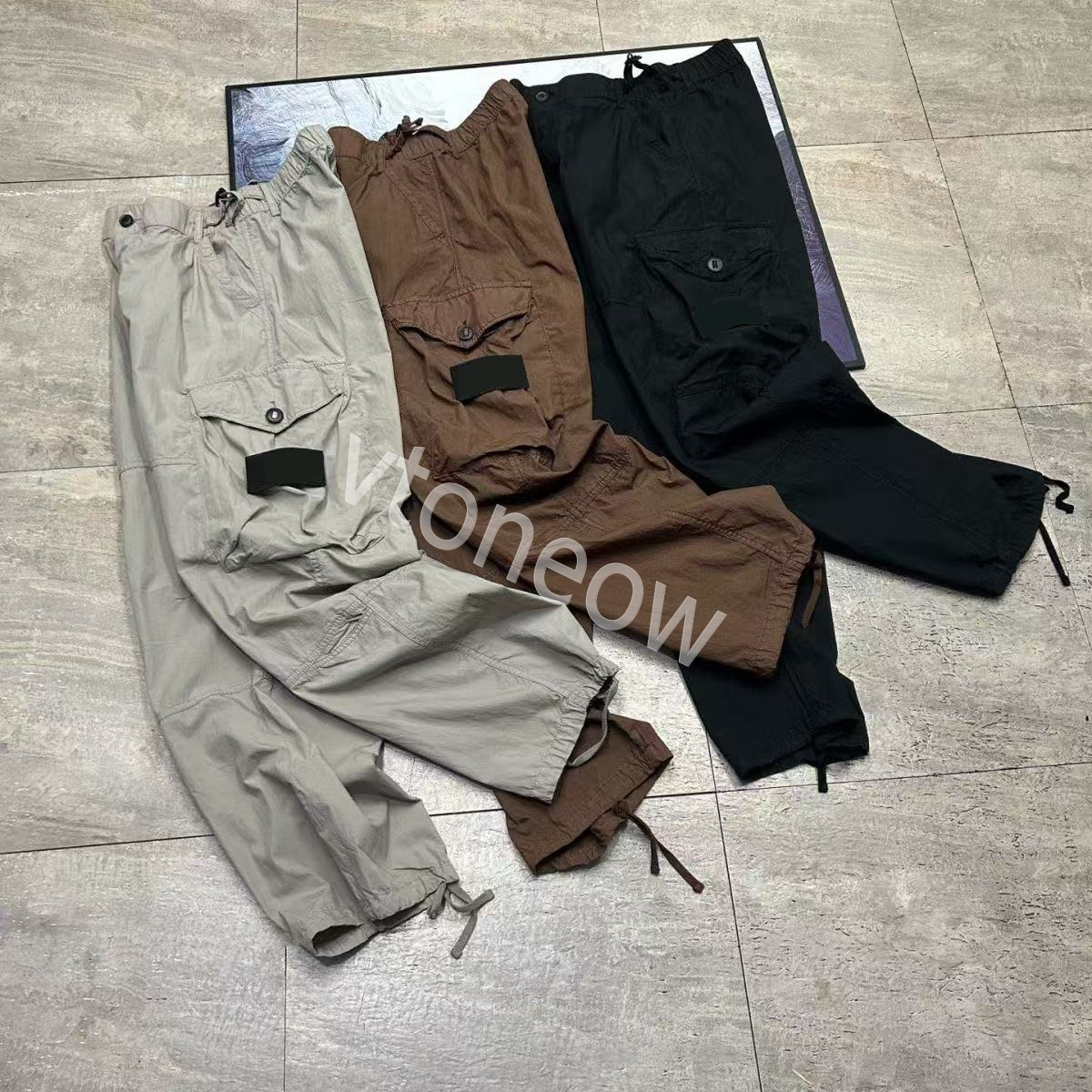25ss Men Cargo Pants Summer Work Trousers Stretch Waist Loose Multi Pocket Casual Trousers Pants Sports Outdoor Wearing Islands Sports Pants S-3xl