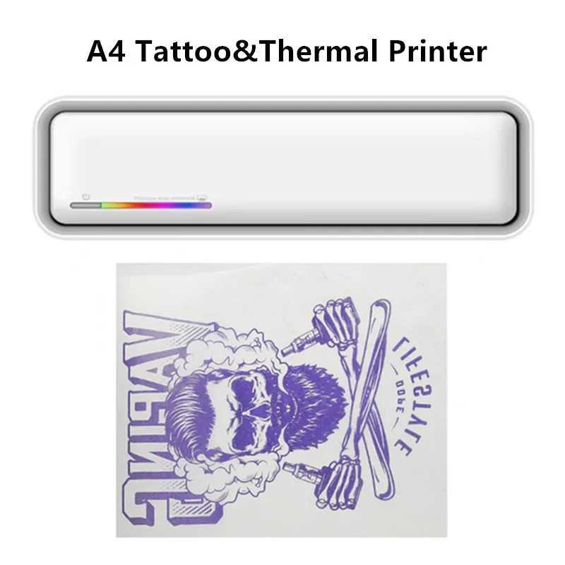 Wireless Bluetooth Tattoo Printer Homework Photos Office Files Mini Portable A4 Thermal Printer Compatible with Android IOS R250612-image-1061640193