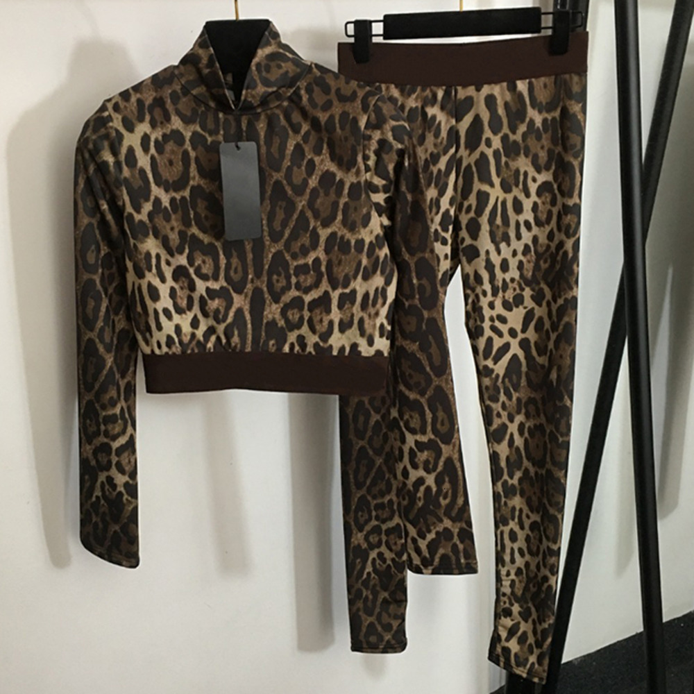 High Quality Leopard Print Yoga Set Designer Tops High Waisted Pants Suit Women Sports Leggings Push Up Bra Outfit Summer Gym Sportswear Tracksui