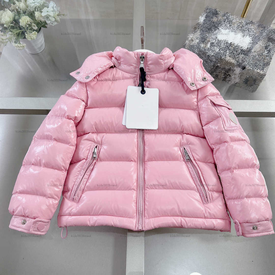 New kids coat pink baby down winter Hooded design jacket kids designer clothes Complete label boys girl Outwear A978X27N231