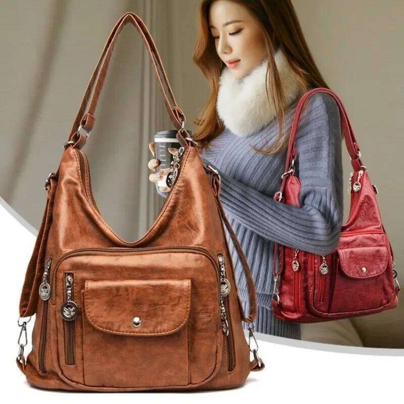 School Shoulder Hand Bags for PU Leather Travel Backpack Female Bagpack Women Back Pack Mochilas Sac A Main