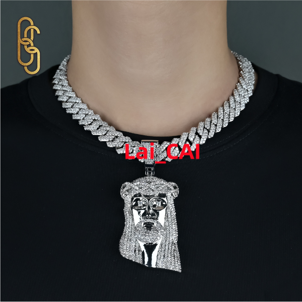 OEM Custom VVS Moissanite CZ Iced Out Pendant on 925 Sterling Silver Plated for Men Luxury Hip Hop Pendant