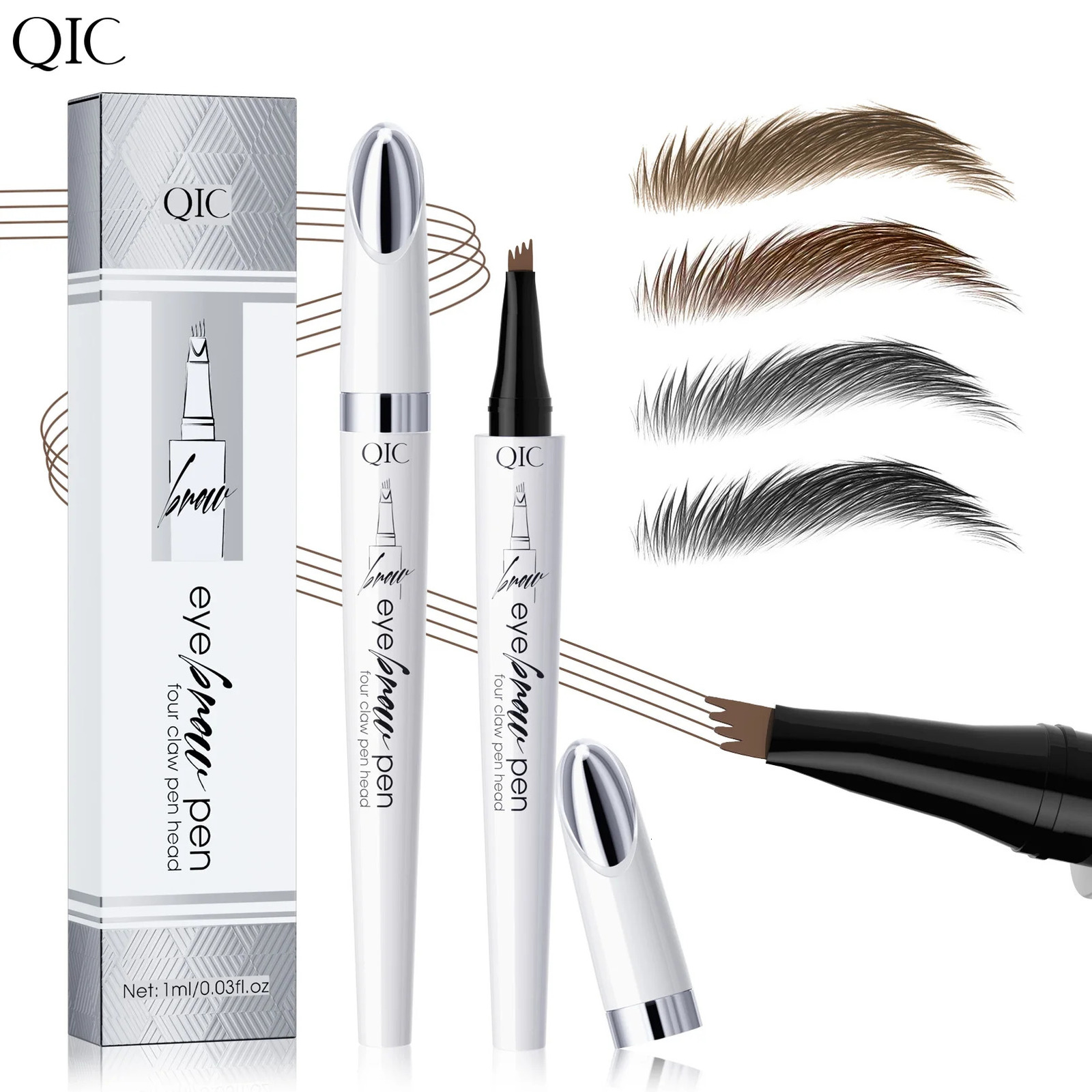 Pauc à sourcils microblading QIC - 4 MAVAGNEMENT NATURELLE NATUREL CHEMPS SPART EN 4 COULEURS POUR TOUS les types de peau 250612