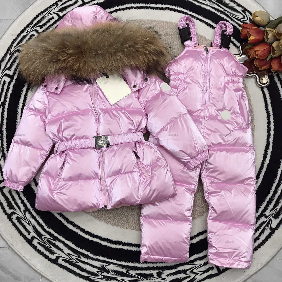 Brand baby down coat suits Tracksuits Kids designer Clothes Winter Multi color selection Plush brim jacket and down overalls A978X27N237