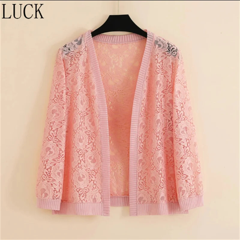 Women Coat Woman Clothing Highend Fashion Plus Size Short Sunscreen Womens Lace Cardigan Shawl Coat 250611