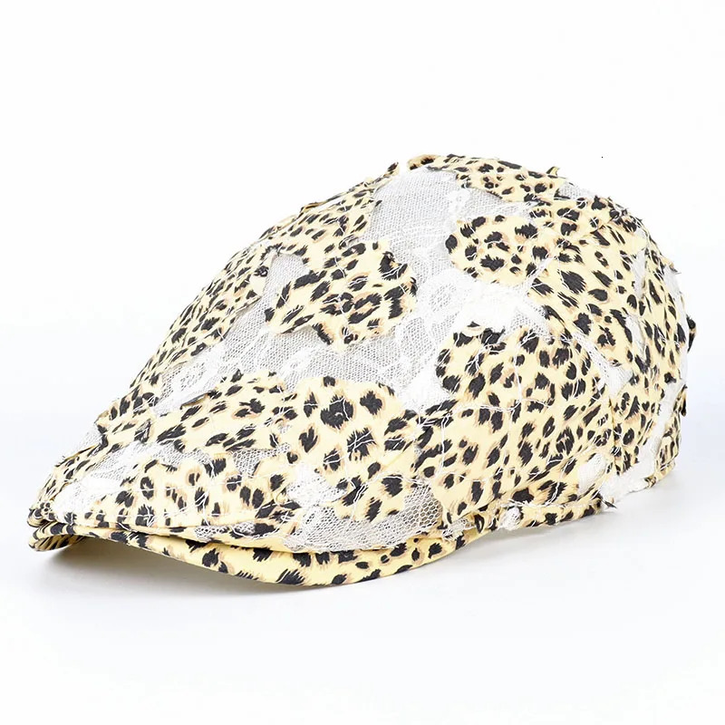 Summer Thin Beret Women Fashion Leopard Floral Print Flat Cap Korea Vintage sboy Hats Peaky Blinders Peaky Chapeau Femme 250612