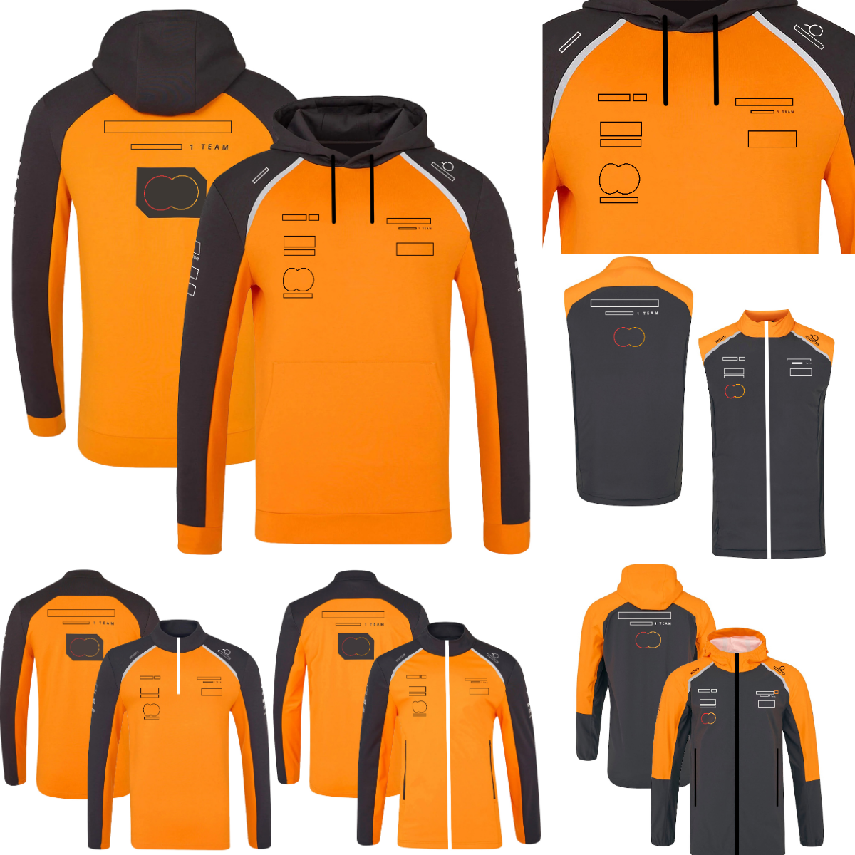 F1 2025 Team Hoodie Formula 1 Racing Full Zip Jacket Driver Yellow Teamwear Hoodie Same Car Fas Hooded Sweatshirt Sweat Custom