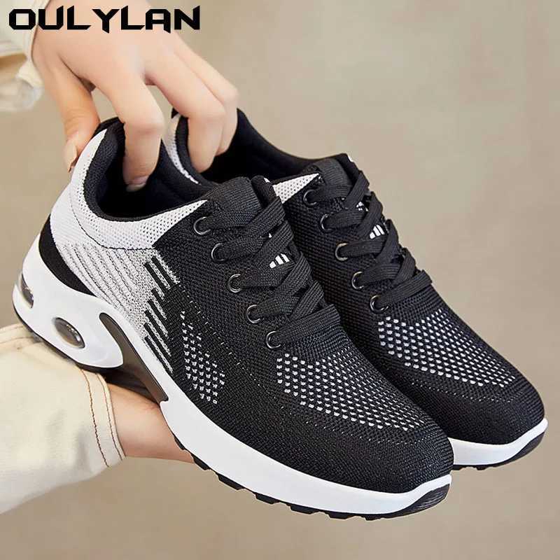 Oulylan Outdoor Lace Up Training Shoes Running Shoes Women Breathable Sneakers Summer Light Mesh Air Cushion Sports Shoes W250613