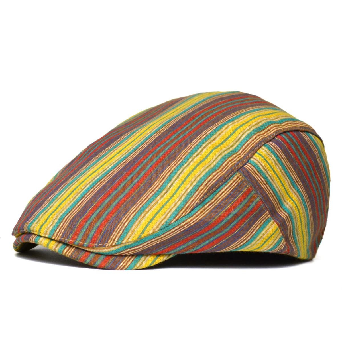 Striped Washed Denim Hats For Men Boinas sboy Caps Retro Baker Boy Hat Male Casual Gatsby Caps Women Chapeau Berets 250612