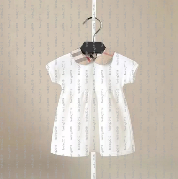 Robe de bébé fille Designer pour enfants porte la jupe supérieure rayée printemps / automne / loisir d'été coton rond cou de manche courte robe g