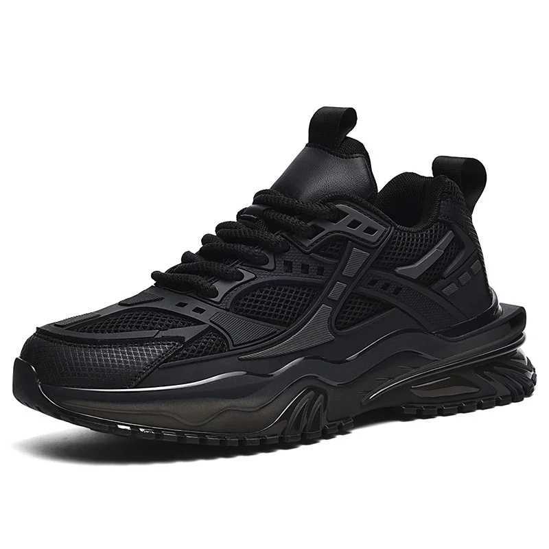 2025 Dad Shoes Mens Mesh Upper Sports Casual Large Size Slip-On Running Shoes Trendy Popcorn Bottom Youth Fashion Sneakers Z250613