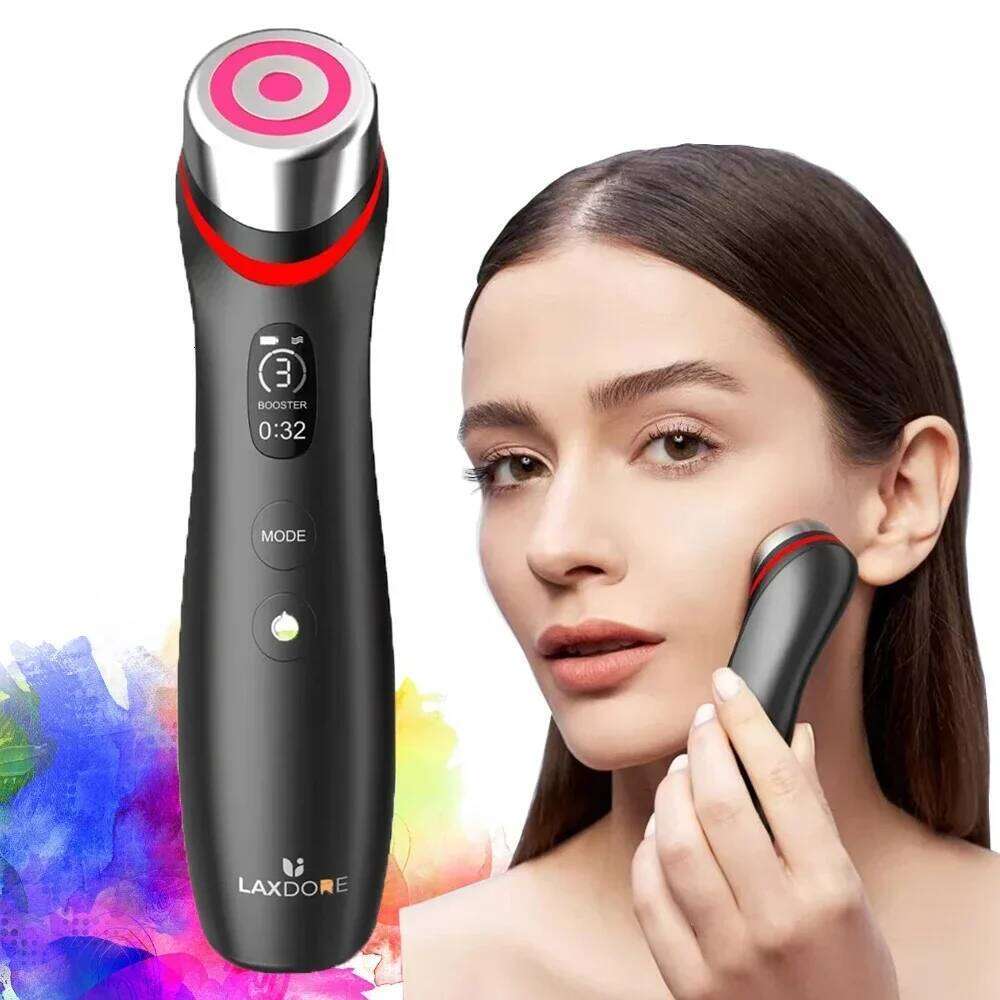 Booster Pro Led Facial Therapy 5 Colors Beauty Wand Red Light Eye Massager For Skincare & Blue Rejuvenation Tool