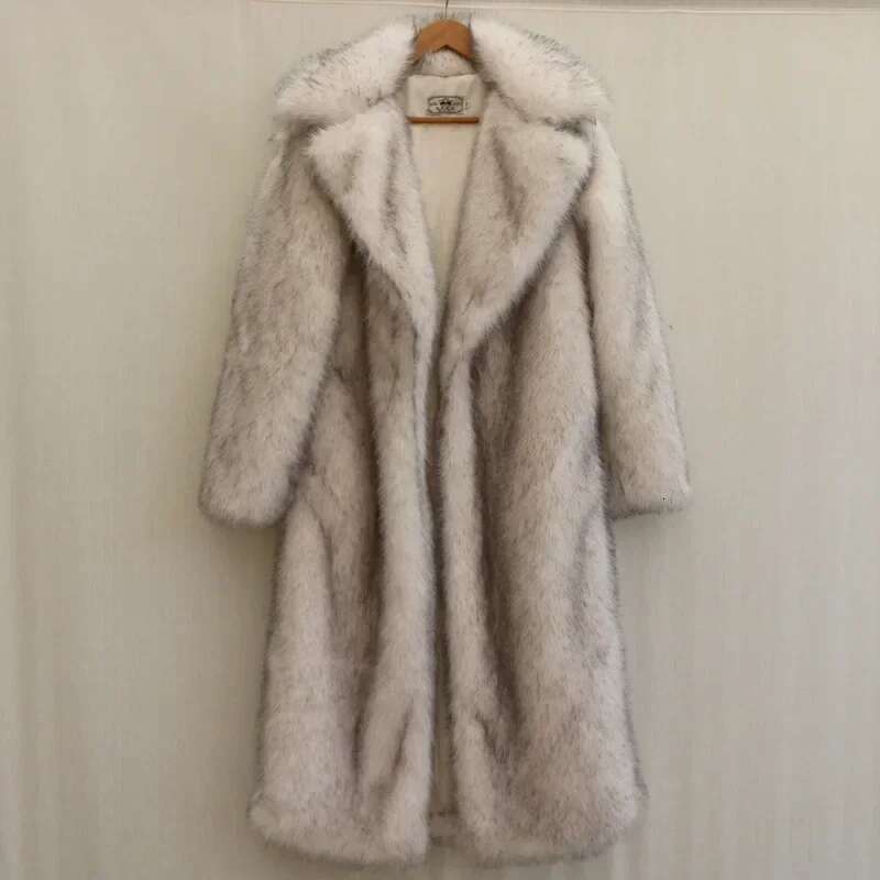 Vêtements de créateurs 2025 Long Faux fourrure hommes Automne hiver
