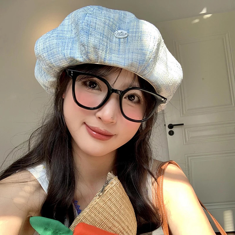 Spring and summer Korean version small fresh beret womens fashion show face small versatile painter hat temperament style 250612