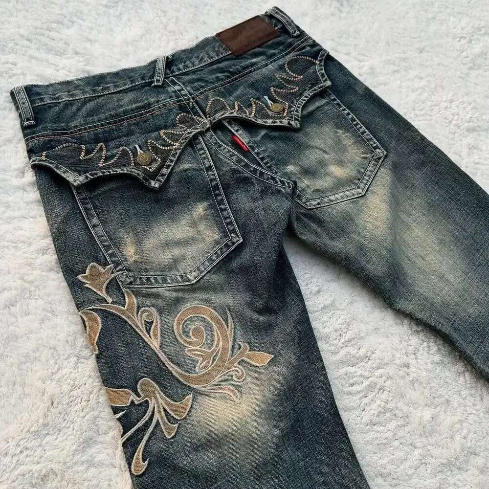 New Y2k Harajuku American Jeans Gothic Street Dance Casual Loose Blue