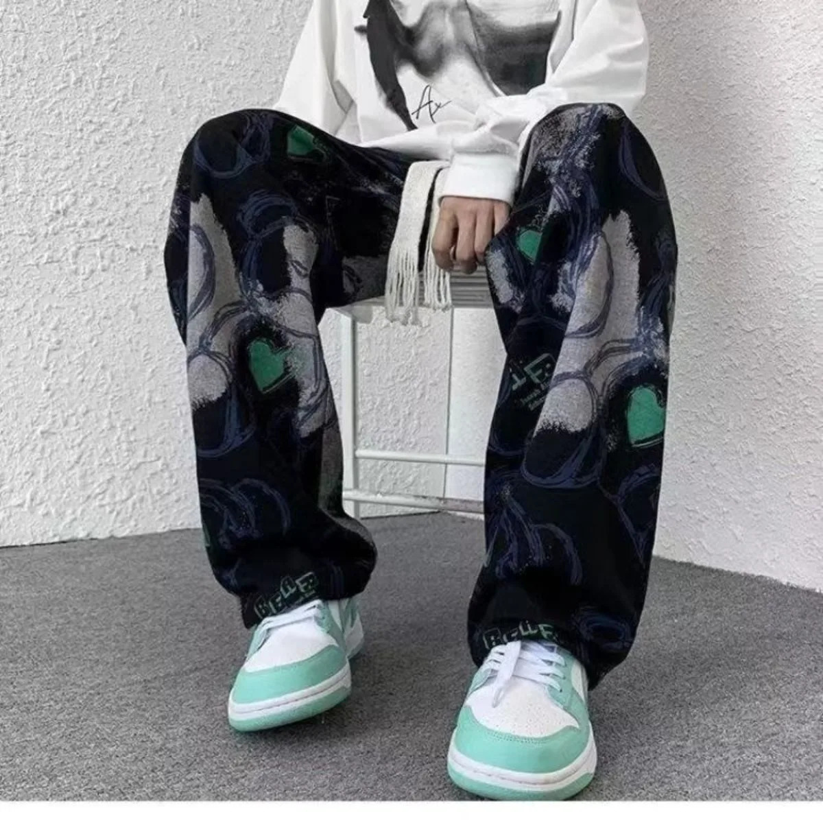 Mens Clothing Casual Premium Summer Sporty Lightweight Thin printed Long Pants Straight Leg Comfortable Breathable 250613
