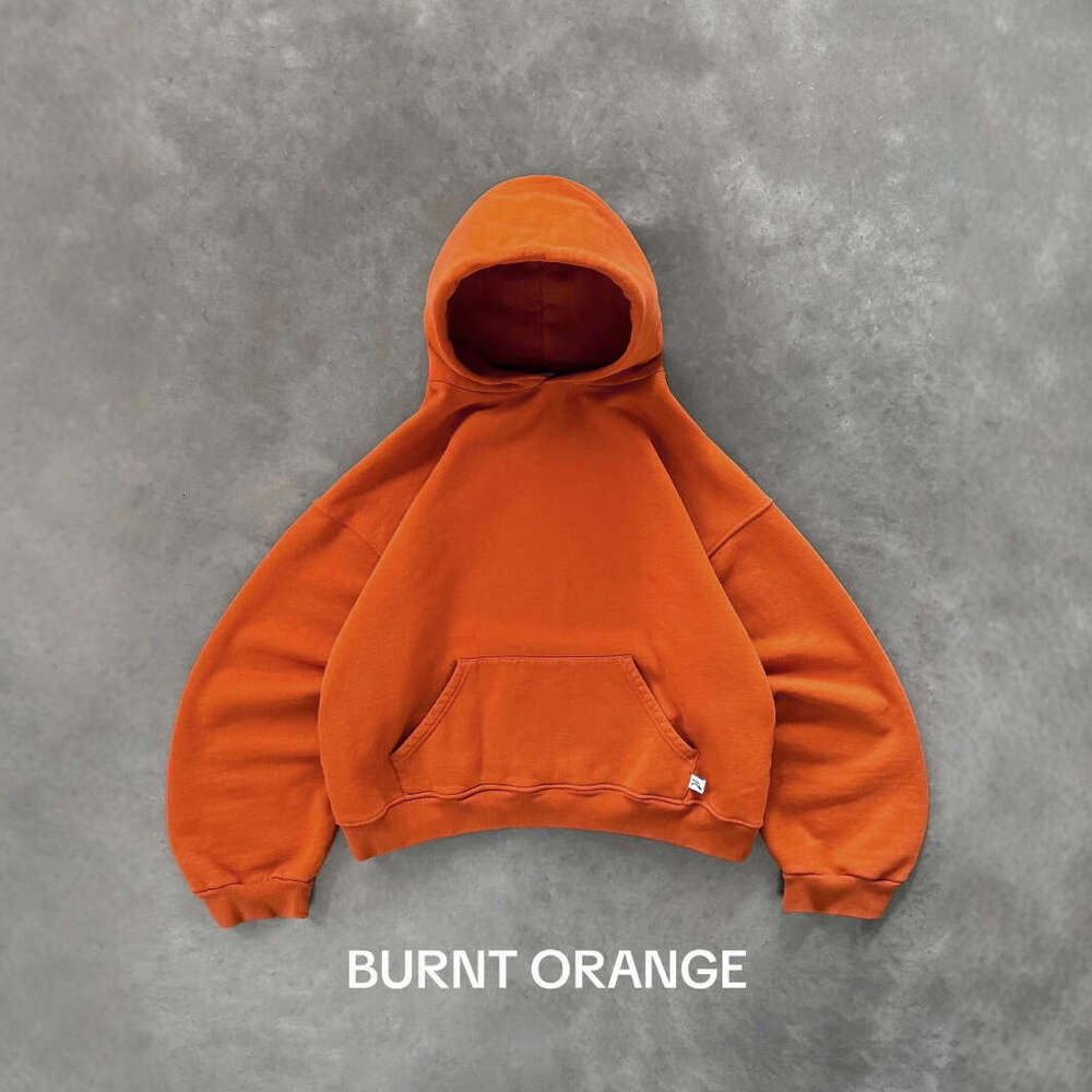 2024 New Sweatshirt for Women Autumn Winter Trendy Brand AKIMBO Couple American Style Solid Color Pullover