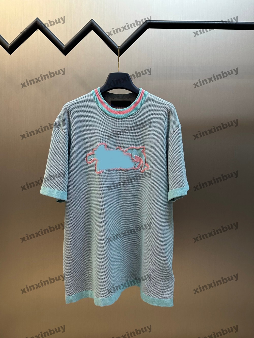 Xinxinbuy Men Designer Tee T-shirt 25SS Paris Dolphin Letter Jacquard Sleeve courte Femmes verte noire kaki jaune bleu S-3xl