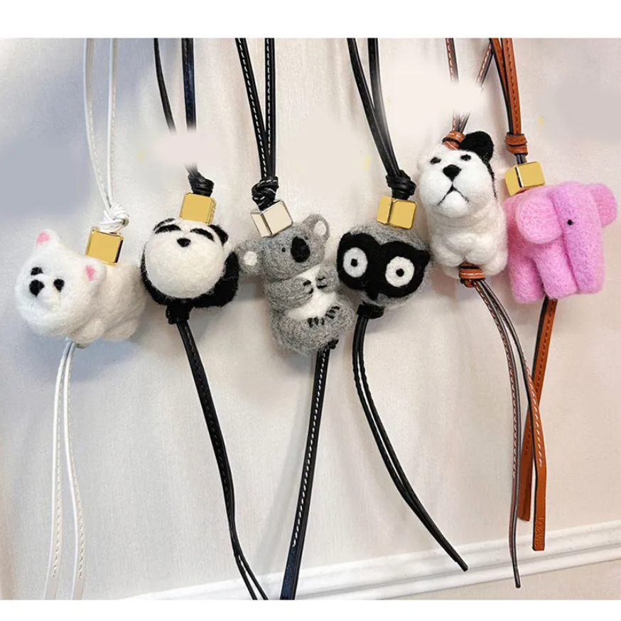 Mignon koala hibou animal Desigenr sac porte le porte-clés charme pour femmes en cuir mode porte-clés longes de luxe sacs clés de luxe sac penden