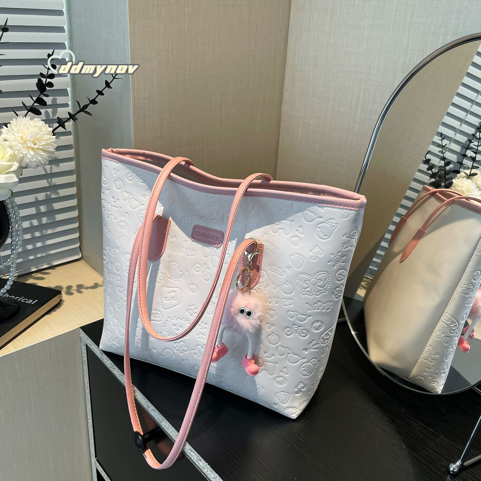 Minimalist Casual Large Capacity Women 2024 Autumn Winter Fashion Versatile Tote for Work Commute Shoulder Bag ddmynov