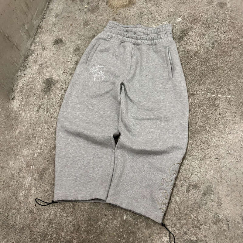 Women's Wear Y2k Double Waist Jogger With Poker Embroidery Pattern, Long Pants For Men And Women, Gothic Hip-Hop Street Style Sports