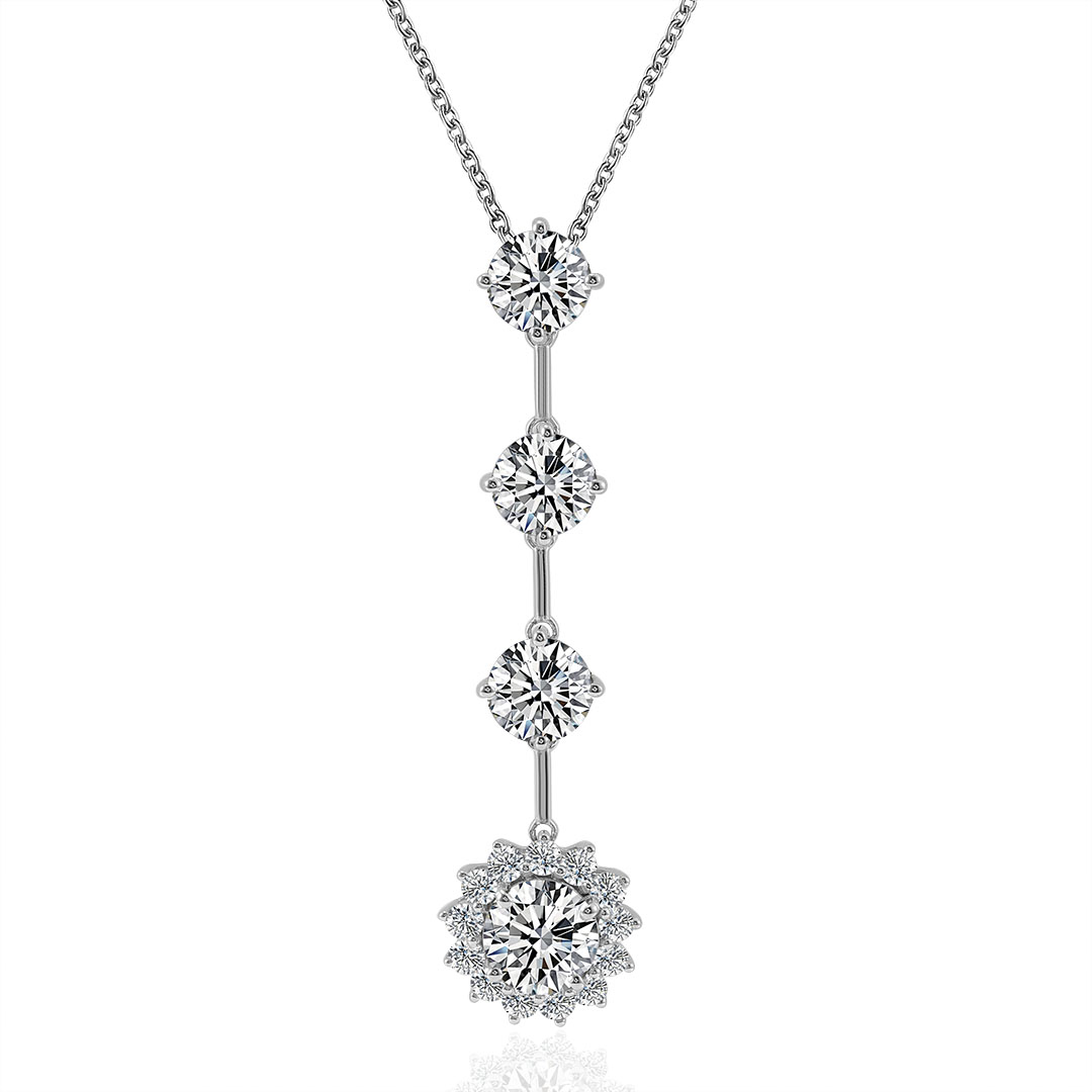 Ensembles de bijoux en or blanc 14K personnalisés pour femmes ensemble de bijoux de mariée fin