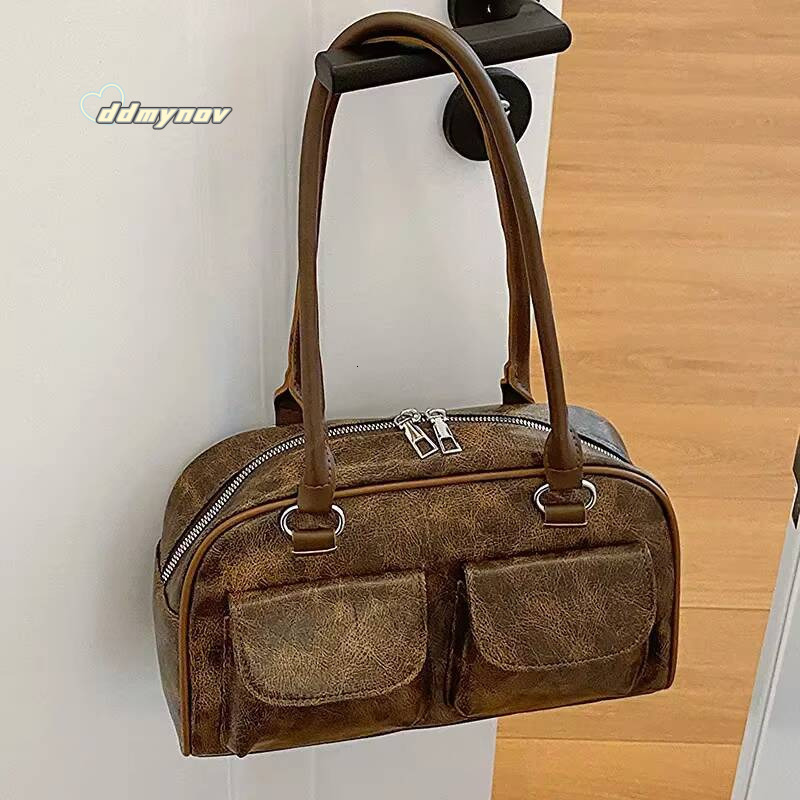 Rétro petits sacs à bandoulière à Double poches pour femmes 2025 nouvelle tendance de la mode sac sous les bras femme sacs à main et sacs à main